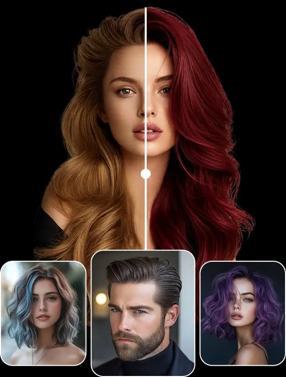 Hairstyle try on app preview